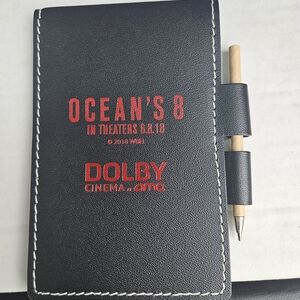 Ocean's 8 Dolby AMC Black Notebook and Pen Holder